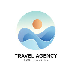 Travel Agency Vector Illustration Logo Design Template