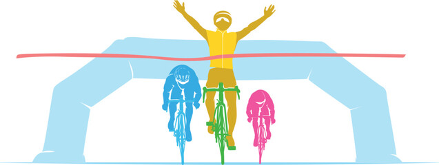 Great elegant vector editable bicycle race finish  poster background design for your championship community event	