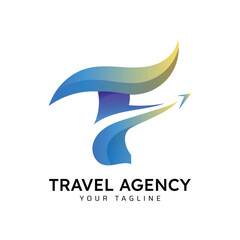 Travel Agency Vector Illustration Logo Design Template
