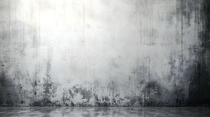 Fototapeta premium Monochrome concrete wall and indoor landscape