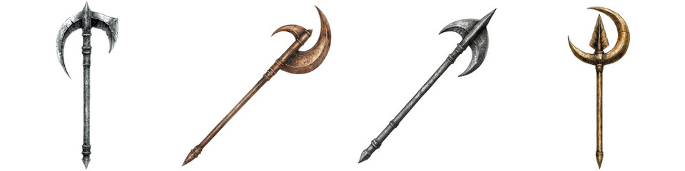 Hand-Drawn Crescent Arrows with Unique Designs and Textures for Creative Projects and Illustrations