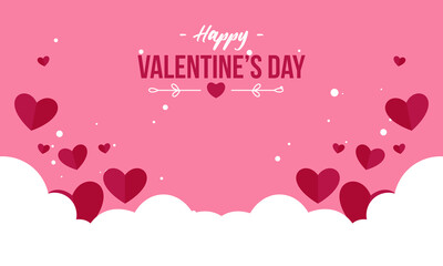 Cupids sky valentine day background