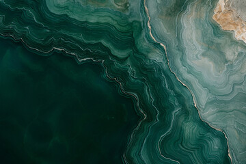 Fototapeta premium Abstract green and gold marble texture. (1)