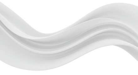Obraz premium Ethereal white fabric, flowing curves, soft light, abstract background, minimalist design, gentle