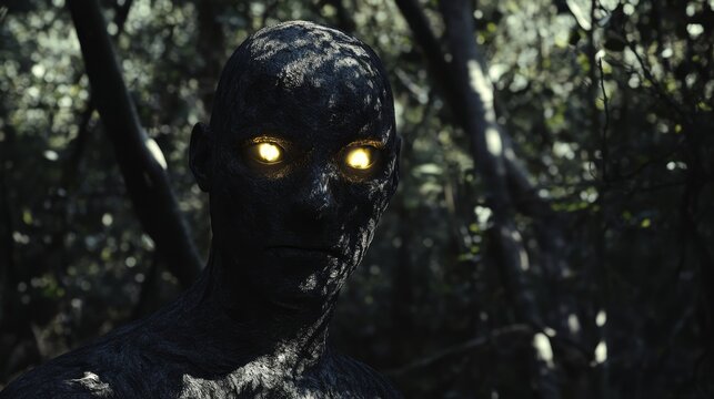 Sinister Encounter with a Terrifying South African Tokoloshe in a Shadowy Forest
