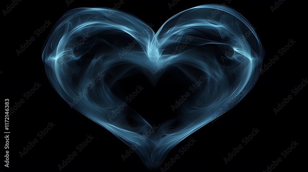 Wall mural a smooth heart-shaped design with soft, blurred edges and a clear center space for text
