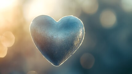 Obraz premium A smooth heart-shaped design with soft, blurred edges and a clear center space for text