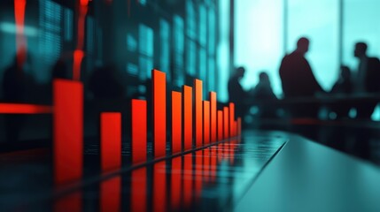 Data visualization trends in business meetings modern office infographic professional environment high angle