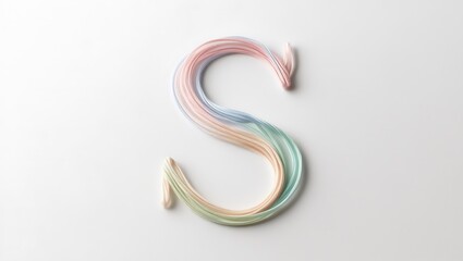 Naklejka premium Colorful Thread Letter 