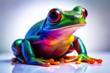 Obraz premium Plump, disproportionate frog silhouette: a minimalist amphibian artwork.