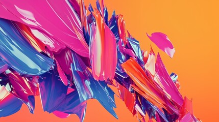 Background image of jagged brush strokes clashing in vibrant chaos