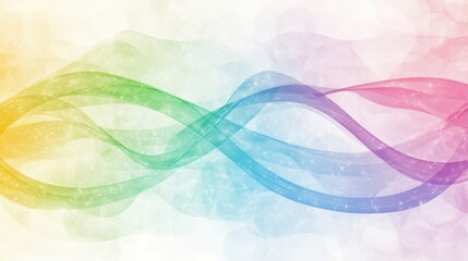 Whimsical Intertwining Arcs in Soft Watercolor Style