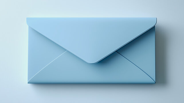 Blue Envelope: A single, closed blue envelope rests on a clean background, ready to deliver a message. Its smooth surface and simple design exude a sense of anticipation and promise.  