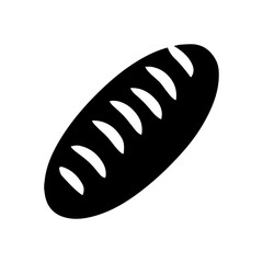 Bread  silhouette vector illustration on white background.

