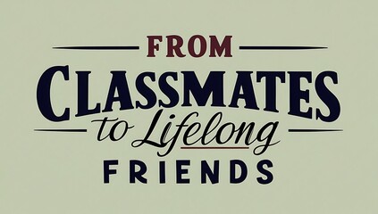 From Classmates to Lifelong Friends A Sentimental Message