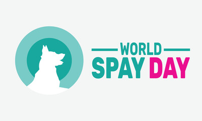 World Spay Day background template. Perfect for banners, cards, posters, and social media .
Vector design with text inscription and classic color for a professional look