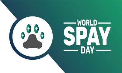 World Spay Day background template. Perfect for banners, cards, posters, and social media .
Vector design with text inscription and classic color for a professional look