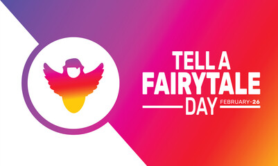 February is National Tell A Fairy Tale Day background template. Perfect for banners, cards, posters, and social media.
Vector design with text inscription and classic color for a professional look