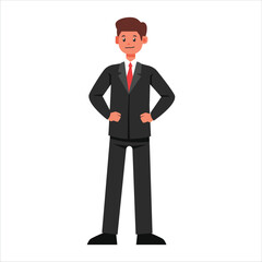 Illustration of Businessman in Suit