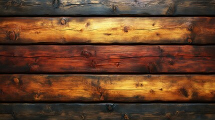 Fototapeta premium Textured Wooden Plank Background with Rich Browns and Warm Hues Showing Natural Patterns, Ideal for Rustic, Nature-Inspired Themes and Designs