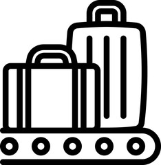 Baggage Claim Line Icon