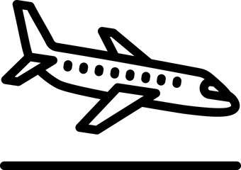 Flight Landing Line Icon