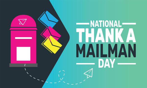 National Thank A Mail Carrier Day. February 4. background template. Perfect for banners, cards, posters, and social media.Vector design with text inscription and classic color for a professional look - Powered by Adobe