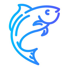 Obraz premium fish Line Gradient Icon