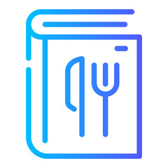 recipe Line Gradient Icon