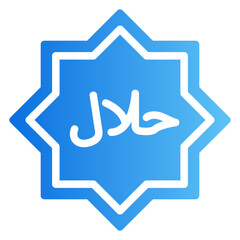 Obraz premium halal Gradient icon