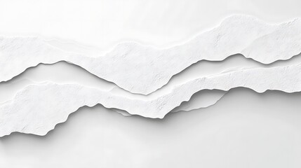 Abstract White Landscape with Textured Layers