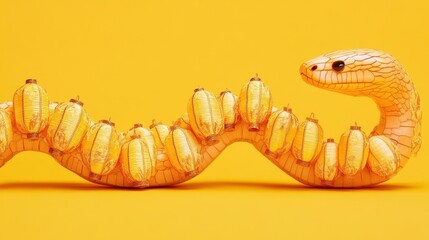 Golden Snake Adorned With Elegant Chinese Lanterns