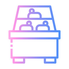 cake display Line Gradient Icon