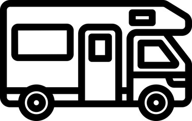 Camper Van Line Icon