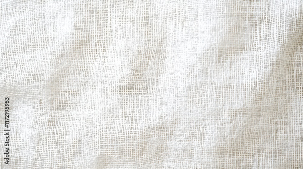 Fototapete White cross-hatched linen texture background ideal for design, craft, and textile projects.