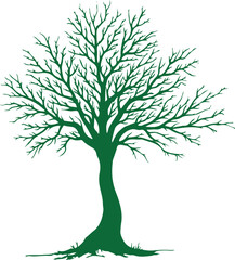 Obraz premium Tree vector file and black and white tree silhouette vectors file