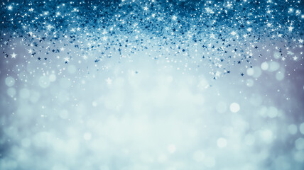 Sparkling Blue Glitter Background: A mesmerizing backdrop of shimmering blue glitter particles against a soft, ethereal background.