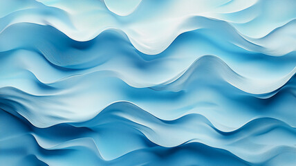 Obraz premium Serene Blue Waves: Abstract Background of flowing, calming light blue waves. Perfect for relaxation, spa, water, or nature themes. 