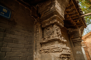 Fototapeta premium Architecture of Shanxi merchants in Ming and Qing dynasties in Baozili Scenic Area, Zhangjiakou City, Hebei Province, China