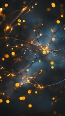 Twinkling lights create a cozy atmosphere.