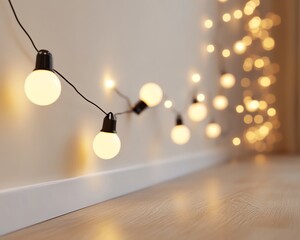 Warm glowing string lights for a cozy atmosphere.