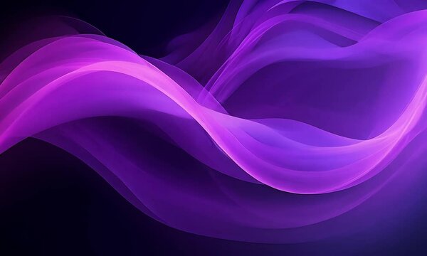 A vibrant abstract design featuring flowing waves of purple and pink hues against a dark background, creating a dynamic and visually appealing aesthetic.