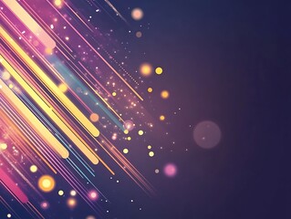 Obraz premium Abstract Colorful Lines and Glowing Lights Background