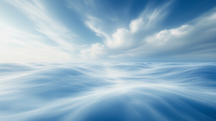 Celestial Dreamscape: ethereal clouds drift across a vast expanse of sky, bathed in soft, ethereal light, evoking a sense of tranquility and endless possibilities.  