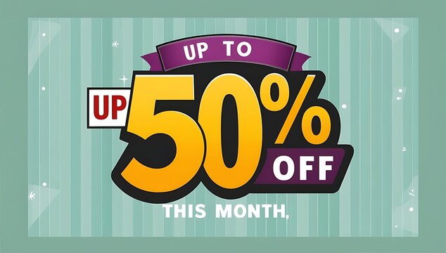 Fifty Percent Off Sale This Month Big Discount
