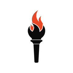 a fire torch silhouette vector illustration.eps