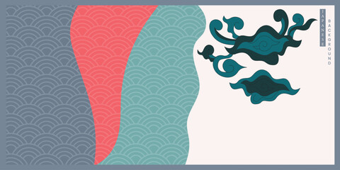 Traditional wave seamless pattern