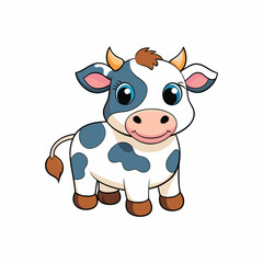 baby cute cow.eps