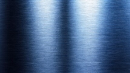 High-Quality Close-Up of a Polished Blue Metal Surface with Subtle Brush Patterns and Reflections for Modern Design Projects and Industrial Backgrounds