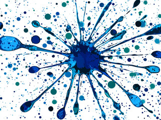 Group of Friends Celebrating Around a Table with Wine, Food, and Flying Confetti – Joyful Outdoor Scene with Natural Light, Modern Architecture, Green Plants, and Cinematic Photography in a Wide-Ang